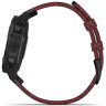 Часы GARMIN FENIX 6 SAPPHIRE BLACK DLC WITH HEATHERED RED NYLON BAND 10290